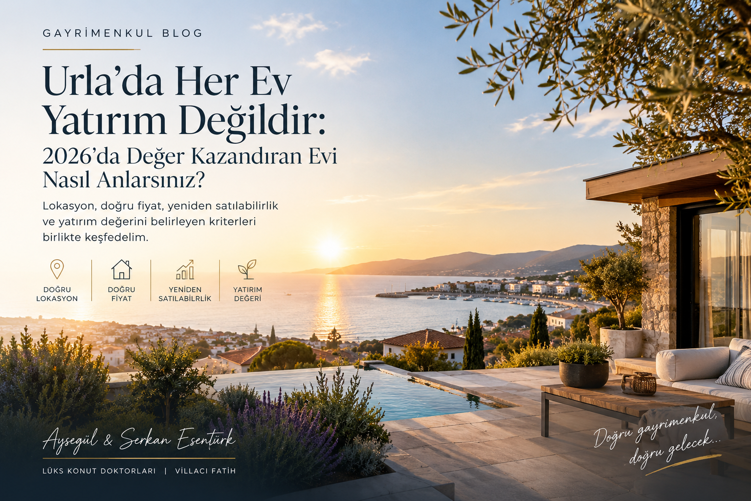 Urla’da Her Ev Yatırım Değildir: 2026’da Değer Kazandıran Evi Nasıl Anlarsınız?