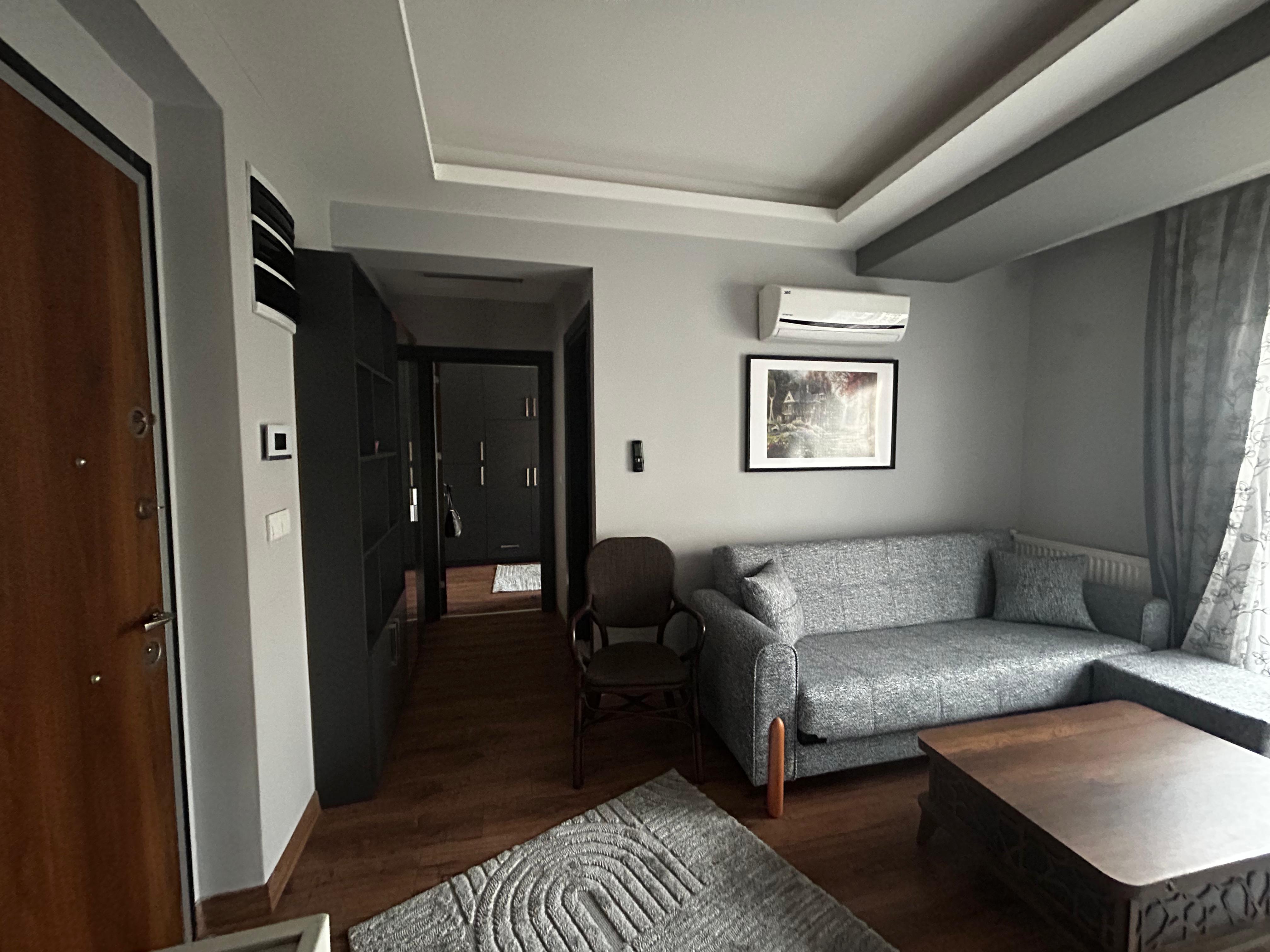 Bornova Ergene Mahallesi Yeni Binada Eşyalı 1+1 Kiralık Daire fotoğraf 5