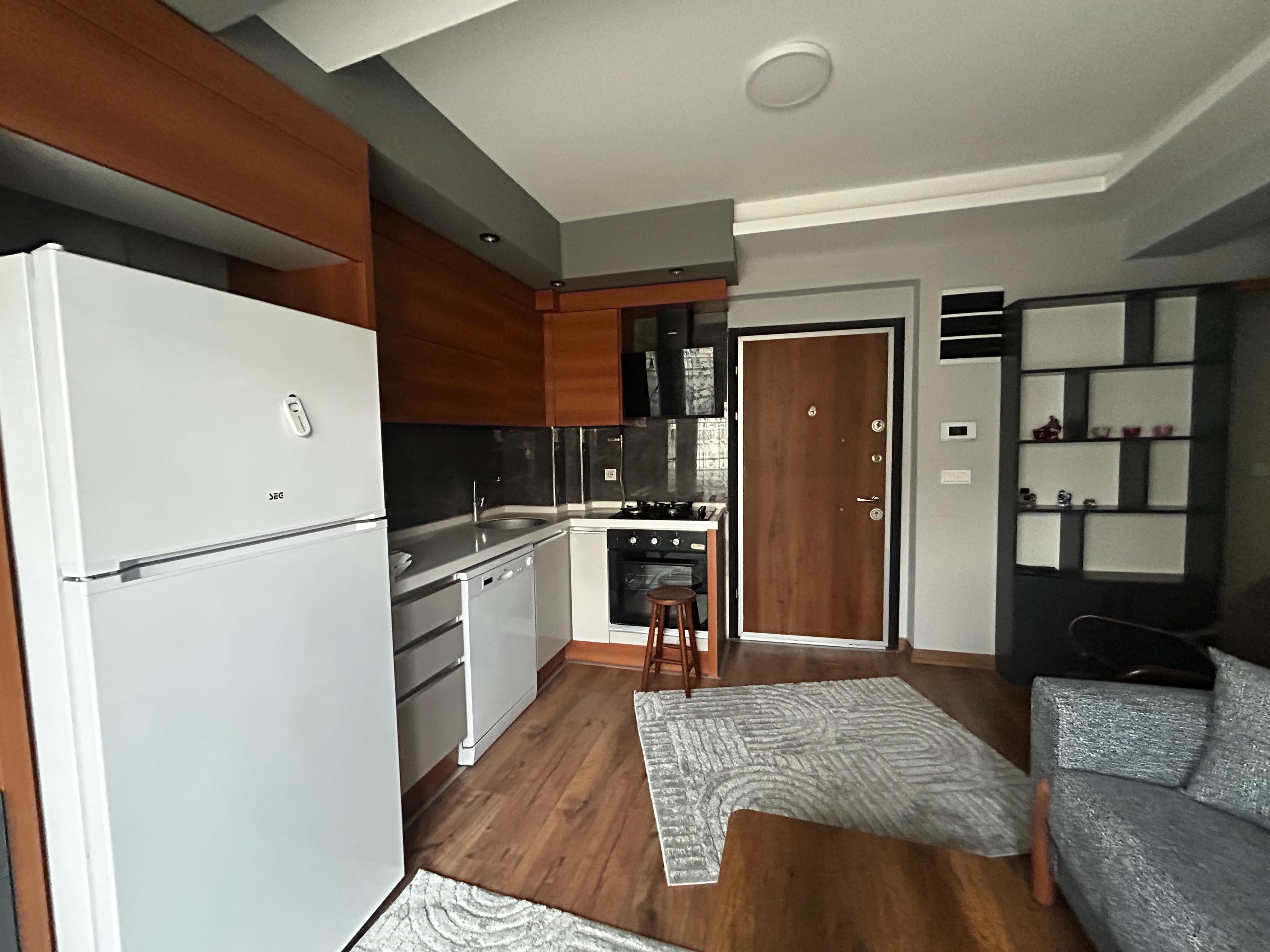 Bornova Ergene Mahallesi Yeni Binada Eşyalı 1+1 Kiralık Daire fotoğraf 4
